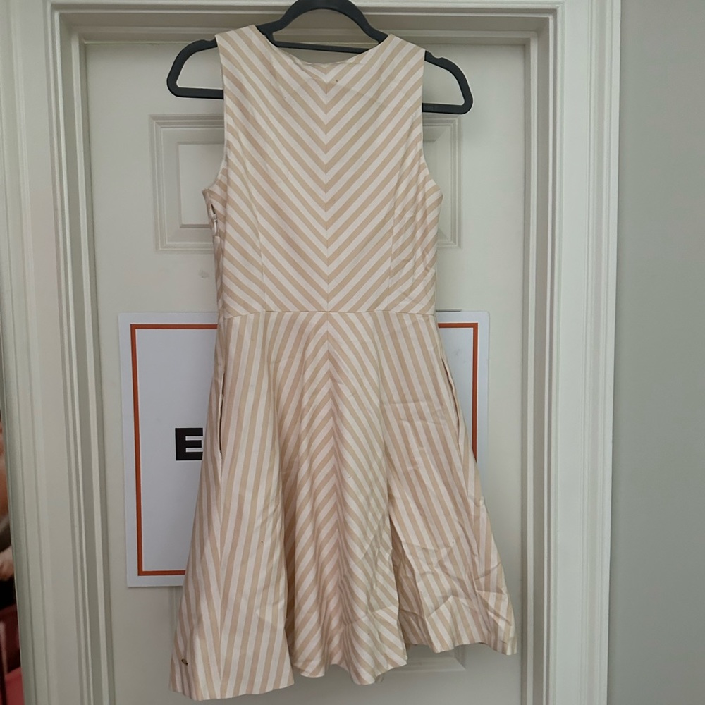 Tommy Hilfiger Tan/ White Striped Dress